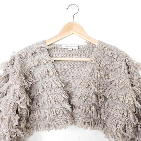 Stolen Girlfriend Club shaggy loop crop sweater XS - Picture 2 of 8